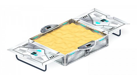Песочница с крышкой средняя (Техно) - ИО 5.01.11-09