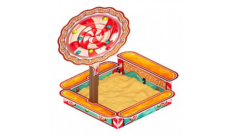 Песочница с навесом Ромашка (Пряничный домик) - ИО 5.01.16-03