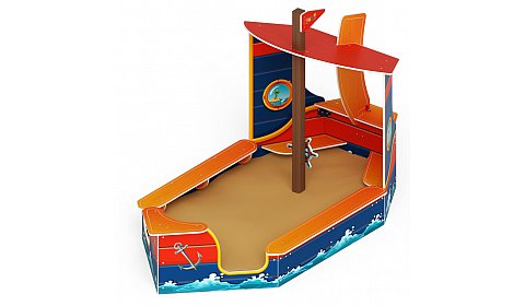 Песочница большая Катерок (Морской стиль) - ИО 5.03.02-02