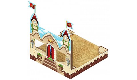 Песочница средняя с ограждением Королевство - ИО 5.15.01-01