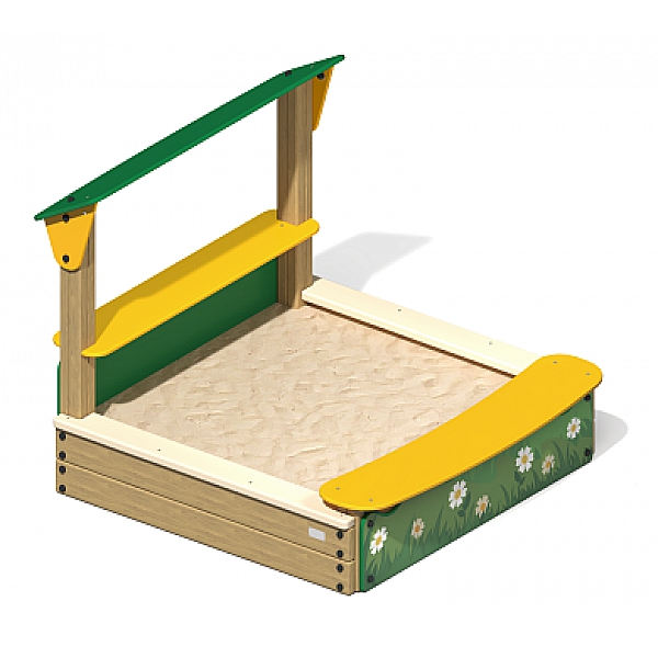 Песочница "Ромашковое поле" с навесом ПС-30