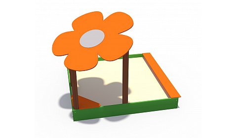 ИО 02443 Песочница (с навесом Цветок)