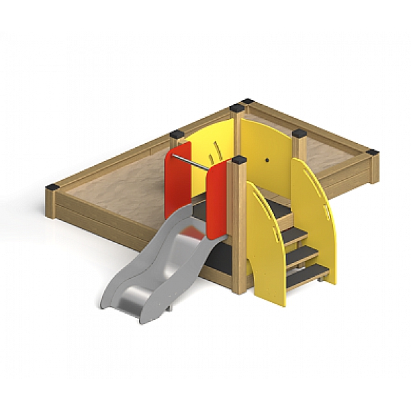 Песочница  "Роза" с горкой ПСL-02