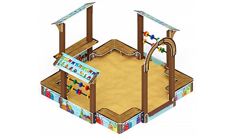 Песочный дворик Теремок (Коты) - ИО 6.01.04-03