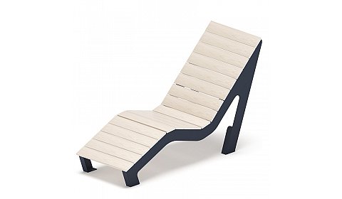 Шезлонг парковый - МФ 42.03.01-01 (Светлый дуб) Д:580 (под анкера)