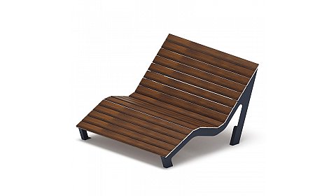 Шезлонг парковый - МФ 42.03.01-20 (Темный дуб) Д:1500 (под анкера)