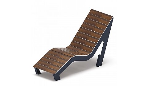 Шезлонг парковый - МФ 42.03.01 (Темный дуб) Д:580 (под анкера) (под анкера)