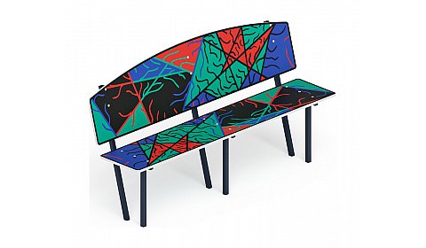 Скамейка детская Абстракция - МФ 41.01.01-06.И1