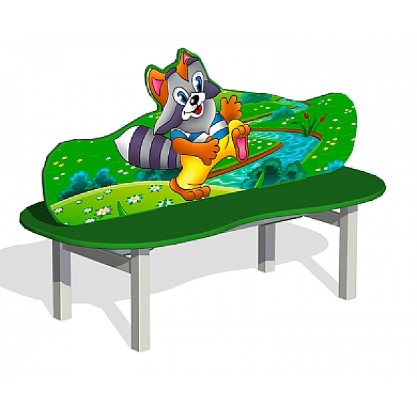 Лавочка детская двойная "Енот" МФ-05.1