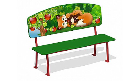 Лавочка детская "Лиса" МФ-32.11