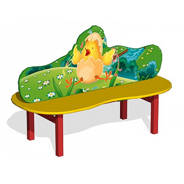 Лавочка детская двойная "Цыпленок" МФ-05.2