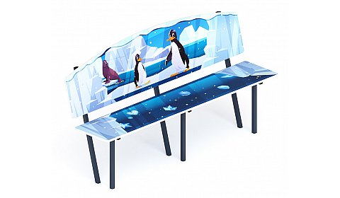 Снежная королева - Скамейка детская со спинкой - МФ 41.01.01-05