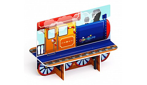 Паровозик - Скамейка детская - МФ 41.03.06