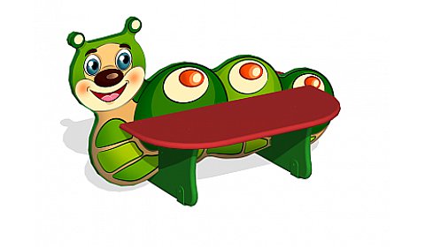 Лавочка детская двойная "Гусеничка" МФ-25