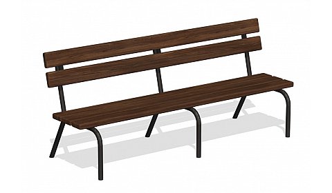 Скамья со спинкой большая МФ-03.2