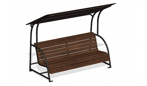 Диван парковый с навесом МФ-61