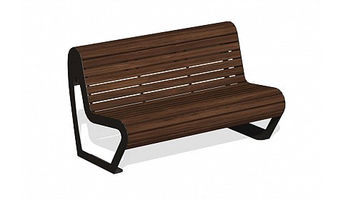 Скамья со спинкой "Новая волна" ПМ-01