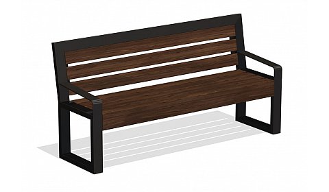 Скамья со спинкой "Дели" ПМ-37