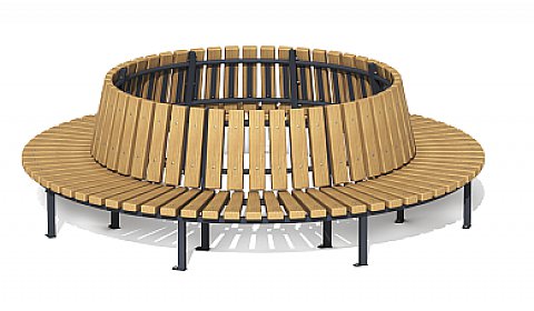 Скамейка-диван стальной "Круглый" МФ-03.6