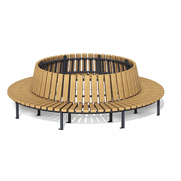 Скамейка-диван стальной "Круглый" МФ-03.6