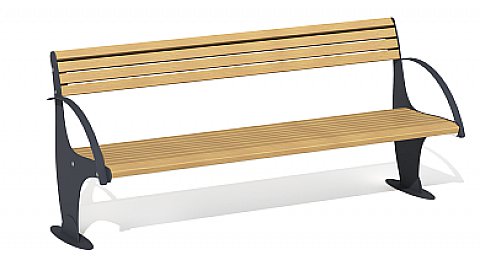 Скамейка уличная со спинкой «Реноме» ПМ-45