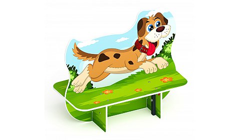 Пес - Скамейка детская - МФ 41.01.02