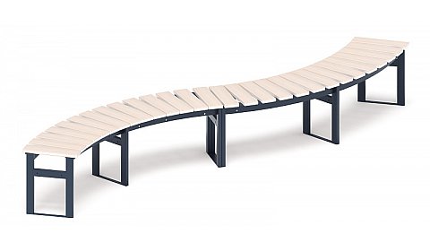 Модульная скамья радиальная (беленый дуб) МФ 42.01.20-01