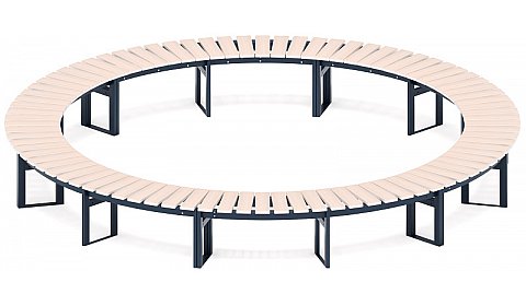 Модульная скамья радиальная (беленый дуб) МФ 42.01.26-01