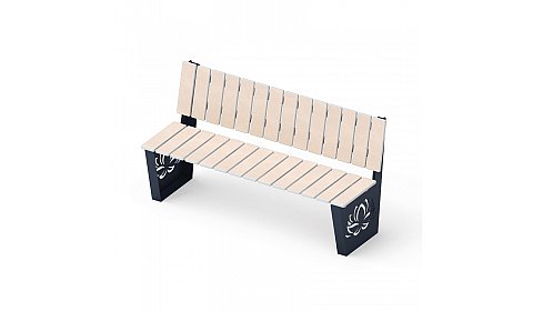 Скамья Лотос - МФ 42.02.01-01 (Светлый дуб) (под анкера)