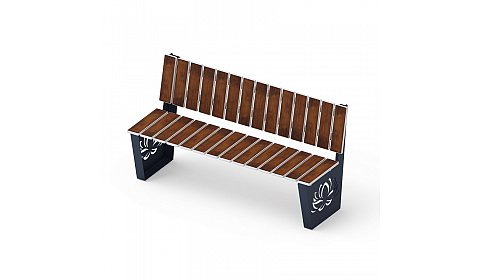 Скамья Лотос - МФ 42.02.01 (Темный дуб) (под анкера)