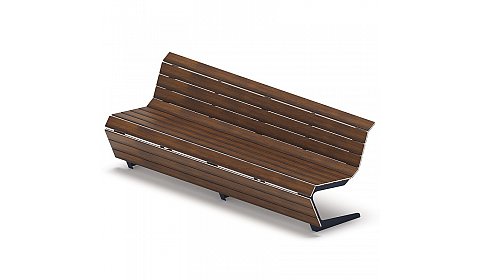 Скамья - МФ 42.02.02-20 (Темный дуб) Д:2400 (под анкера)