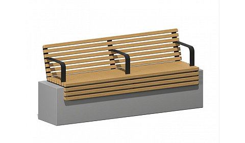 Скамья - настил "Аксиос 1800" со спинкой ПМ-145.4