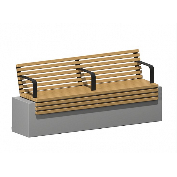 Скамья - настил "Аксиос 1800" со спинкой ПМ-145.4