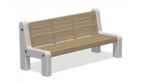 Скамья садово-парковая на ж/б ножках БЕТ-004.1