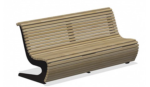 Скамья со спинкой “Набережная” ПМ-01.1