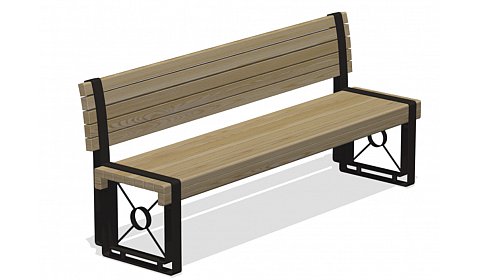 Скамья со спинкой “София” ПМ-72