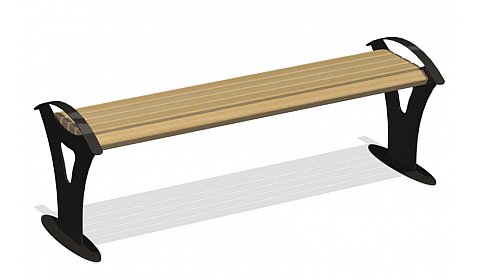 Скамейка уличная без спинки «Реноме» ПМ-44