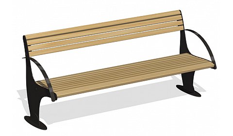 Скамейка уличная со спинкой «Реноме» ПМ-45