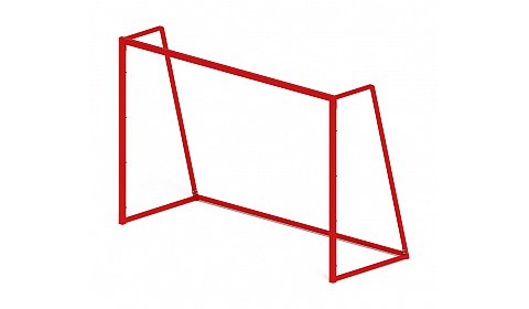 Ворота мини футбольные (красные) (с креплением сетки) - СО 2.60.02-02