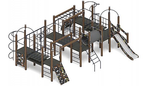 Спорт (Техно-оранжевый) - ДИК 2.06.01-02 - Игровой комплекс H=1200