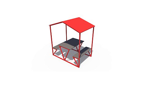 ДХО 05050 Столик взрослый с навесом Беседка