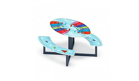 Столик детский круглый (Коты) - МФ 31.01.01-02