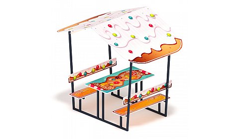 Столик детский с навесом (пряник) - МФ 31.01.08-06