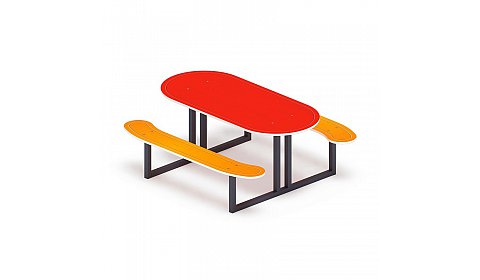 Столик детский овальный - МФ 31.01.09-01