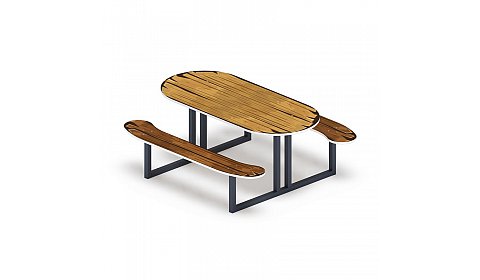 Столик детский овальный - МФ 31.01.09-02