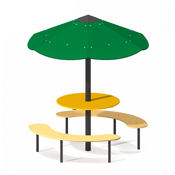 Столик с навесом и лавочками "Старт" МФ-24