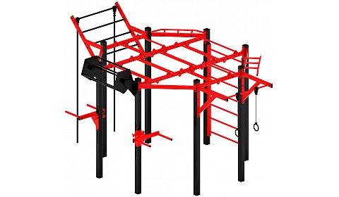Многофункциональный спортивный комплекс (красный) МК 100.01-01