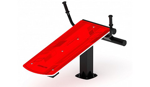 Лавка для пресса (красный) - Уличный тренажер - СТ 002-11