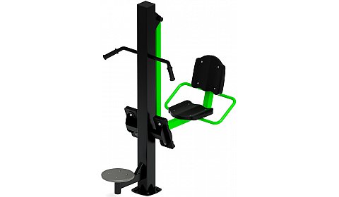 Жим ногами+Твистер (зеленый) - Уличный тренажер - СТ 022-12