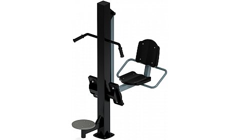 Жим ногами+Твистер (серый) - Уличный тренажер - СТ 022-13